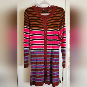 Lane Bryant Fitted-Button Stripe Dustet